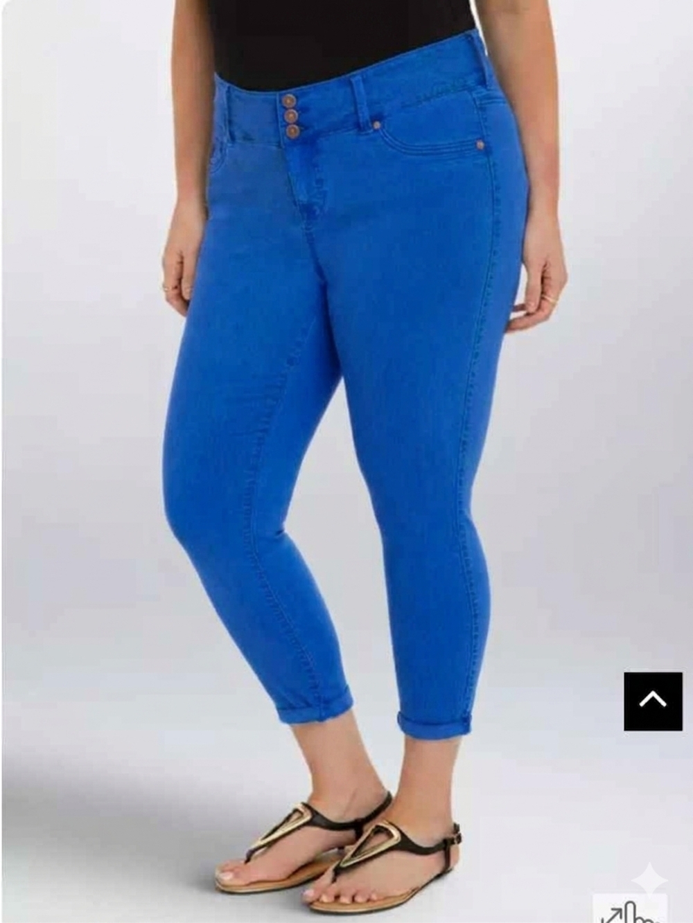 Torrid Electric Blue Super Soft High-Rise Crop Jeggings - Size 20